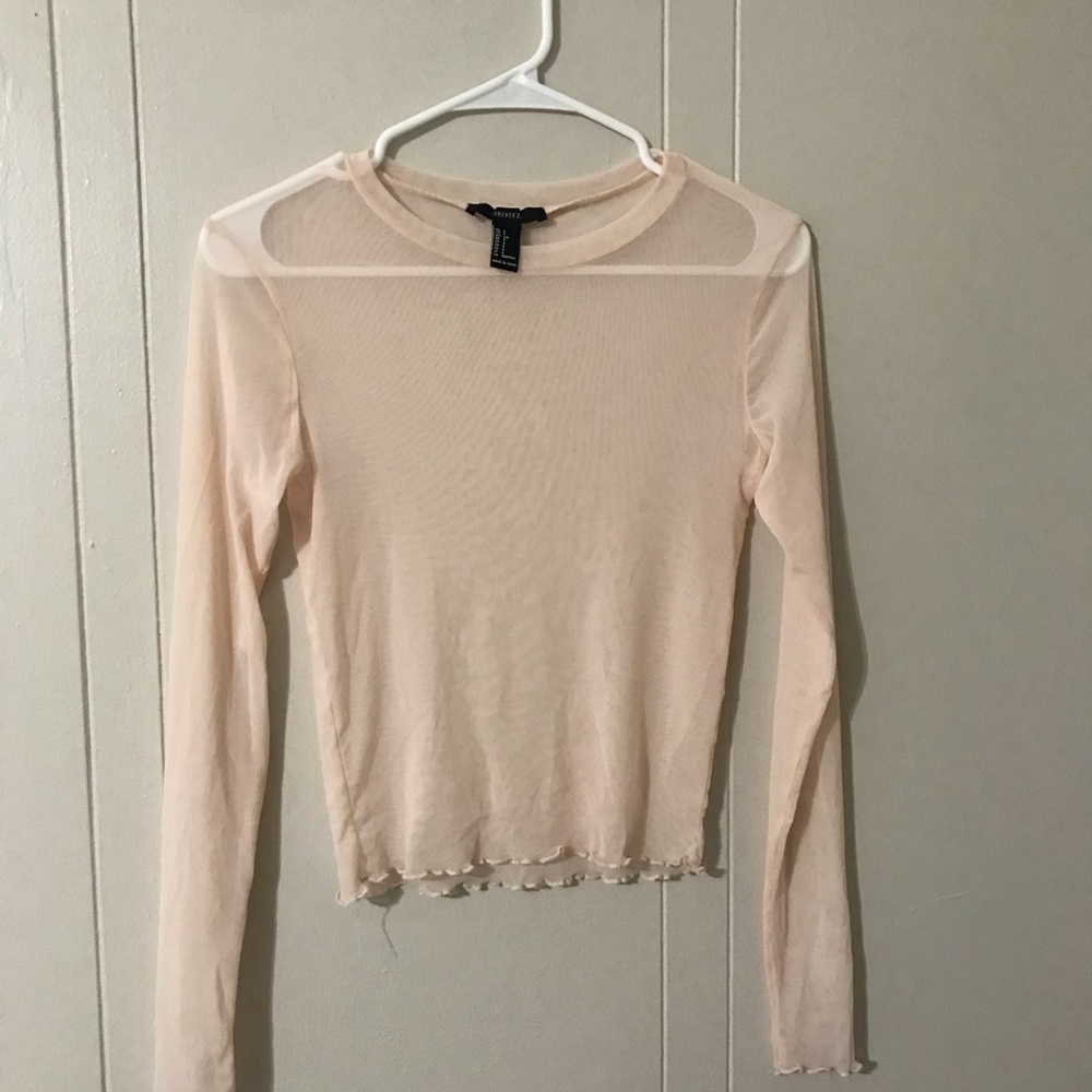Light pink mesh top